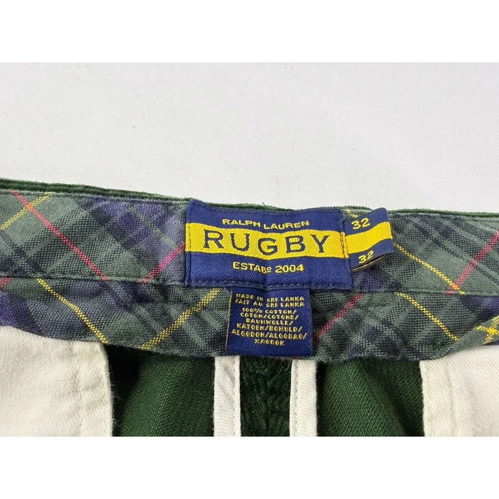 Polo Ralph Lauren Rugby Corduroy Pants Size 32 Mens Preppy Green Chino